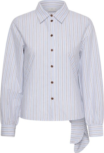 Kaffe Kabriony Scarf Shirt ICE WATER/MULTI STRIPE 34