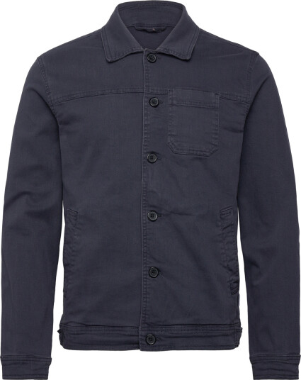 Lindbergh Cropped Length Overshirt   Navy   L