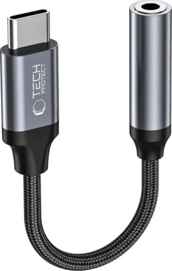 Tech Protect UltraBoost USB C Mini Jack Adapter svart Tech Protect UltraBoost USB C Mini Jack Adapter svart