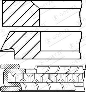 Stempelringsett GOETZE ENGINE 08-424807-10