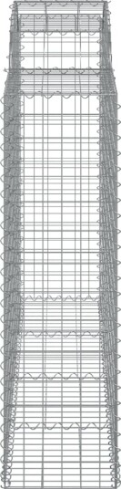 vidaXL Gabionkurver buede 7 stk 200x50x140/160 cm galvanisert jern