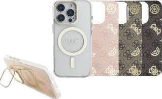 iPhone 16 Pro Guess Galvanisert stativkameraramme MagSafe-etui med utskiftbare bakgrunner