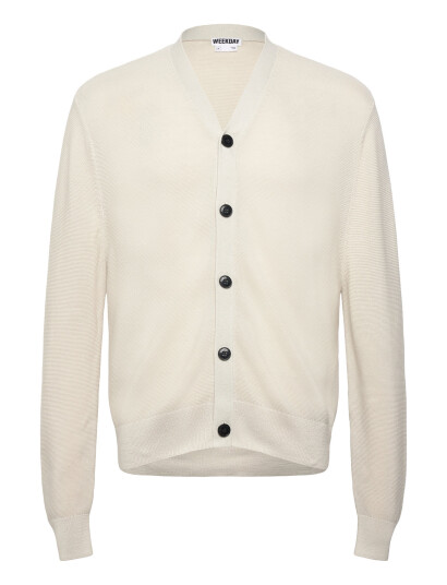 Weekday Regular Fit Button-Up Cardigan - Cream - XS