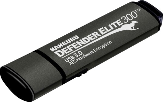 Kanguru Defender Elite300 Kryptert USB-minne 64 GB USB 3.2 Svart