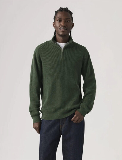 Levi"s® Hm Quarter Zip Sweater Duffel Khaki green S