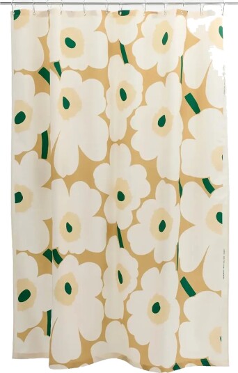 Marimekko Home Unikko Shower Curtain 180X200 Beige 180X 200CM