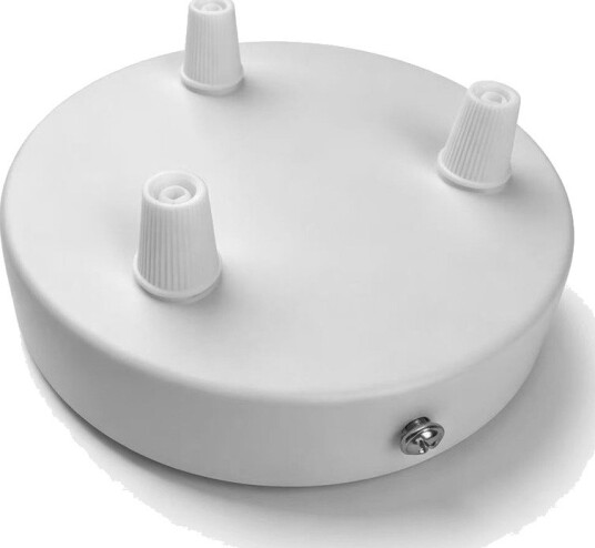 Ledlife Baldakin i hvit Ø12cm høyde 2,5cm 3 hull takrosett Ledlife Baldakin i hvit Ø12cm høyde 2,5cm 3 hull takrosett