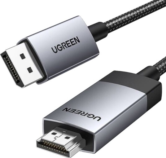 Ugreen 1m DisplayPort til HDMI Kabel 4K 60Hz Grå