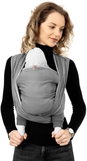 Fidella Baby Wrap Bæresjal Size 6 Chevron Light Gray