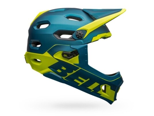 Bell Helmets Super Dh Mips, Integral, Mountainbikehjälm, S, Gjuten, Expanderad Polystyren, Polykarbonat, Blå, Lime
