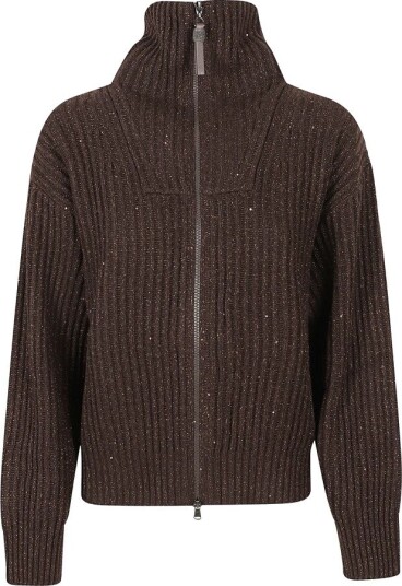 Brunello Cucinelli, Dame, Strikkevarer, Brun, M,
