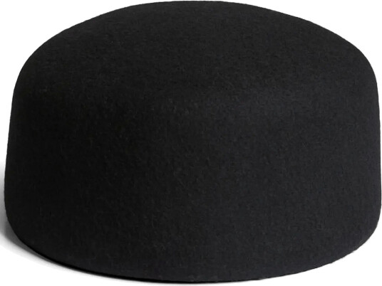 Pieces Pcviola Pillbox Wool Hat Bc Black ONE SIZE