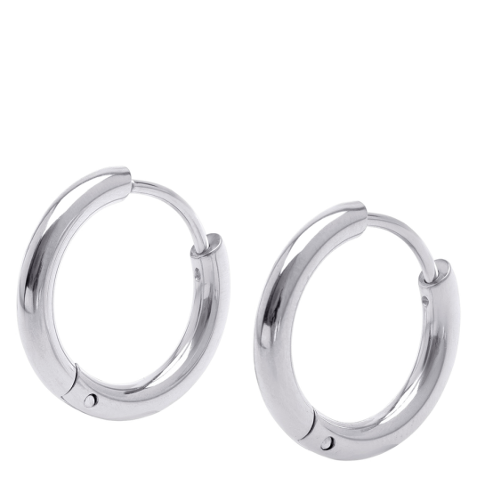 Timi Of Sweden Hollie Hoop Earrings Stainless Steel Silver 13mm Timi Of Sweden Hollie Hoop Earrings Stainless Steel Silver 13mm