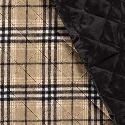 Balsløw Jacquard quiltet stoff 145cm 052 Beige med ruter Balsløw Jacquard quiltet stoff 145cm 052 Beige med ruter