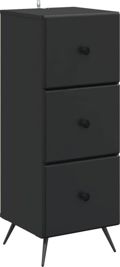 vidaXL Skuffeskap Svart 33 x 34,5 x 90 cm Konstruert tre vidaXL Skuffeskap Svart 33 x 34,5 x 90 cm Konstruert tre
