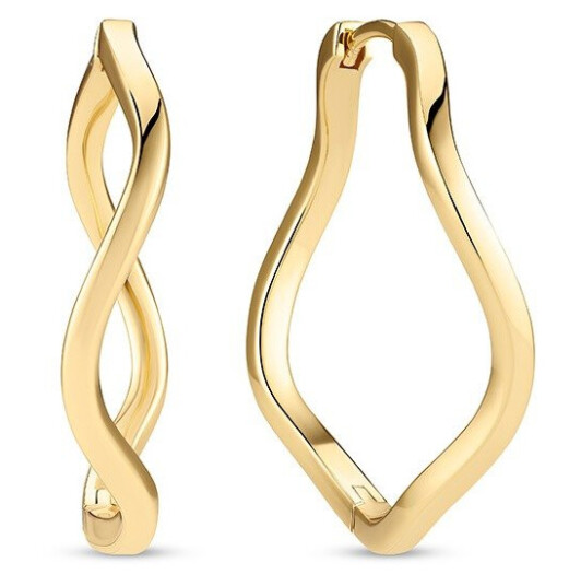 Sif Jakobs Ellera Waves Pianura X Grande Øredobber 18 kt. Gullforgylt sølv SJ E3879 YG Dame 925 Sterling Silver