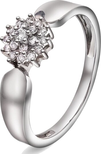 By Gullfunn Rose diamantring i 375 hvitt gull 0,15 ct