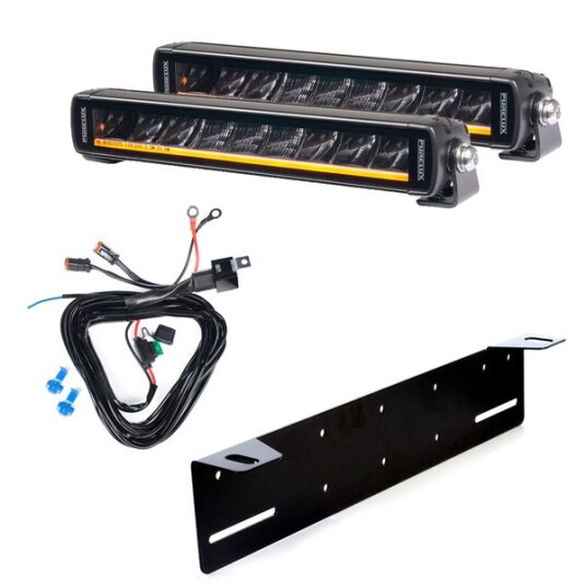 Ekstralys PURELUX Black X Slim S250 Flat / 25 cm / 45W 2 stk Komplett sett Montering under reg.skilt Ekstralys PURELUX Black X Slim S250 Flat / 25 cm / 45W 2 stk Komplett sett Montering under reg.skilt