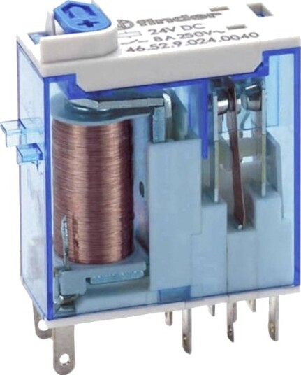 Mini Innstikksrelé 2W 8A 24Vdc