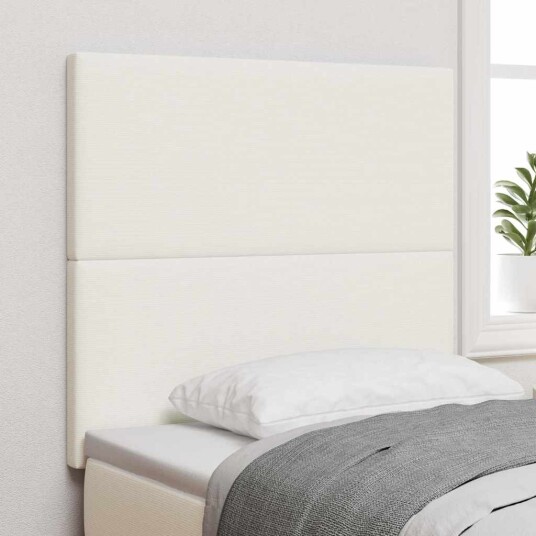 LED Hodegavl med LED lysstrimler Krem 100 cm Corduroy stoff