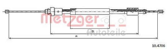 Tautrekk, håndbremse METZGER 10.4706