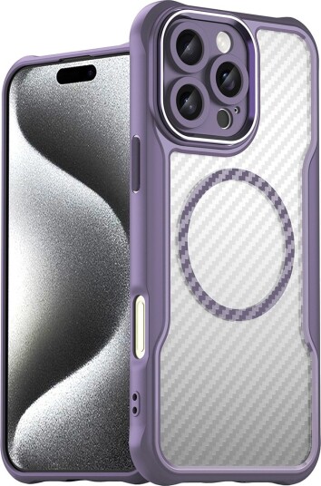 Hurtel Leading Series MagSafe silikonetui for iPhone 16 Pro Max Lilla