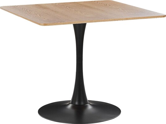 Calmar Spisebord 90x90 cm - Lys Brun/Sort