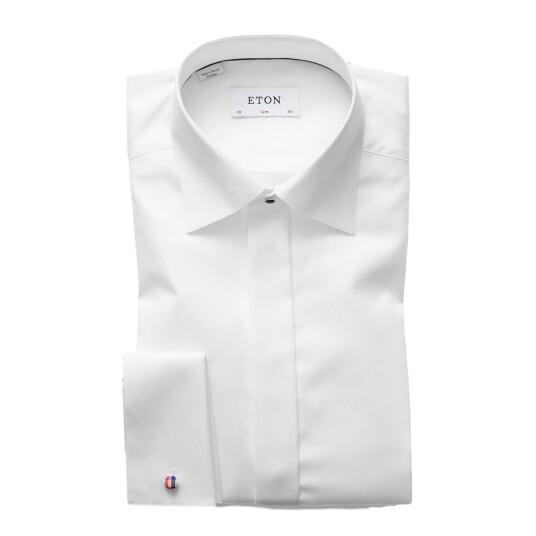 Eton 3000 Slim Evening White Signature Twill Shirt Skjorte Hvit  male 42