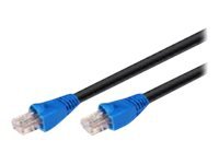 MicroConnect - Nettverkskabel - RJ-45 (hann) til RJ-45 (hann) - 15 m - 6.2 mm - UTP - CAT 6 - rund, uten hindringer, solid - svart