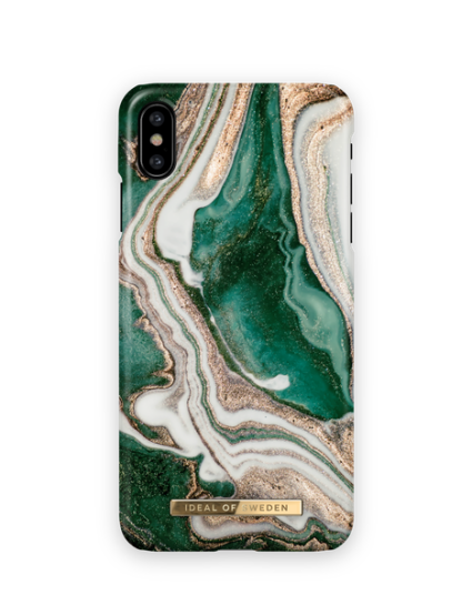 iDeal Of Sweden Golden Jade Marble Mobildeksel til iPhone X/XS Grønn/Hvit