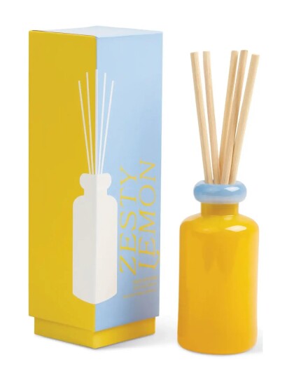 Paddywax Doftdiffuser Stacked I 2 Färgat Glas Gul/ Blå Zesty Lemon Yellow 5X5X10.9CM