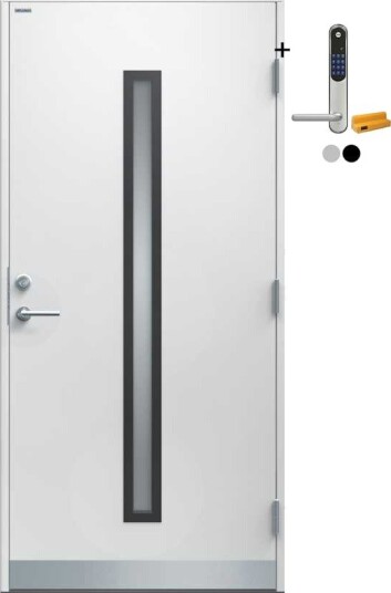 Ytterdør Diplomat Ronja Klart Glass med Yale Doorman Classic Home