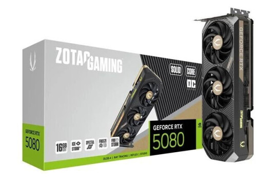 ZOTAC GeForce RTX 5080 16GB GDDR7 Grafikkort med PCIe 5.0 ZOTAC GeForce RTX 5080 16GB GDDR7 Grafikkort med PCIe 5.0