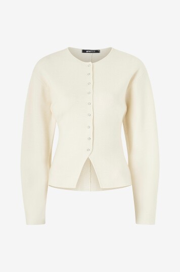 Gina Tricot Kardigan Knitted Sculptured Cardigan Beige