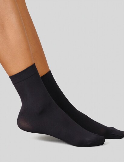 Swedish Stockings 2 Pack Olivia Premium Socks   Black   ONE SIZE