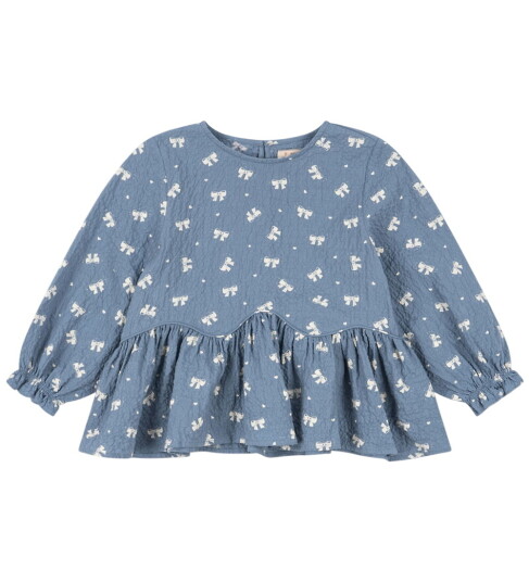 Konges Sløjd Boucle Blue Vida Bluse GOTS 3 år