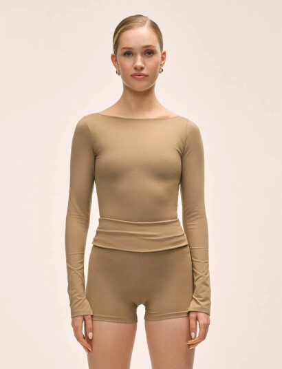 Casall Sublime Boatneck Long Sleeve - Brown - M Casall Sublime Boatneck Long Sleeve - Brown - M