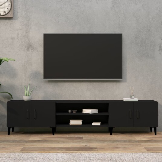 vidaXL TV-benk svart 180x31,5x40 cm konstruert tre 8720845791551