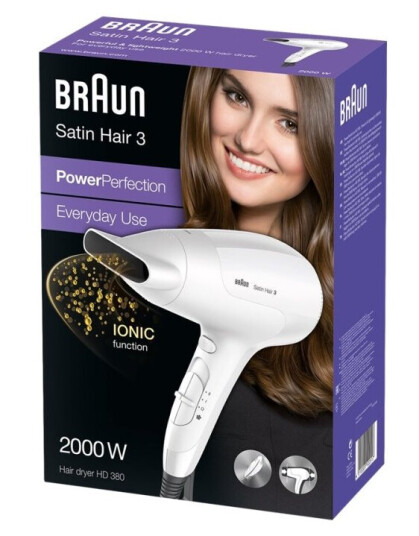 Braun Satin Hair 3 Hd 380 Powerperfection Hårtørrer