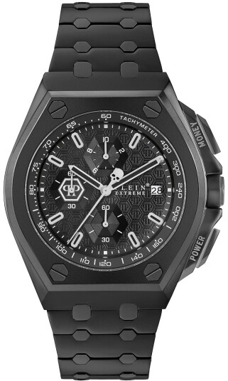 Philipp Plein Herreklokke PWGAA0821 Plein Extreme Sort/Stål Ø44 mm
