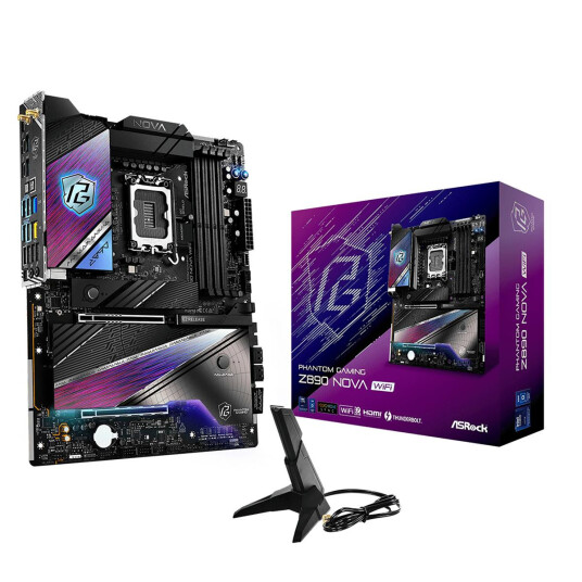ASRock Z890 NOVA WiFi Hovedkort ATX med DDR5 og USB-C ASRock Z890 NOVA WiFi Hovedkort ATX med DDR5 og USB-C