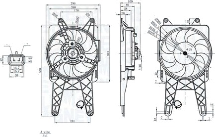 MAGNETI MARELLI 069422818010 Kjølevifte MAGNETI MARELLI 069422818010 Kjølevifte