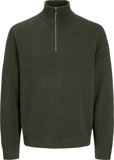 Jack & Jones Jprblamilano Stitch Knit Half Zip Sn Khaki green M