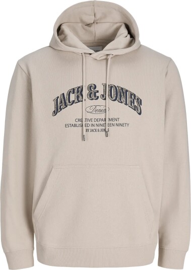 Jack & Jones Jjedenver Logo Sweat Hood Sn Beige S