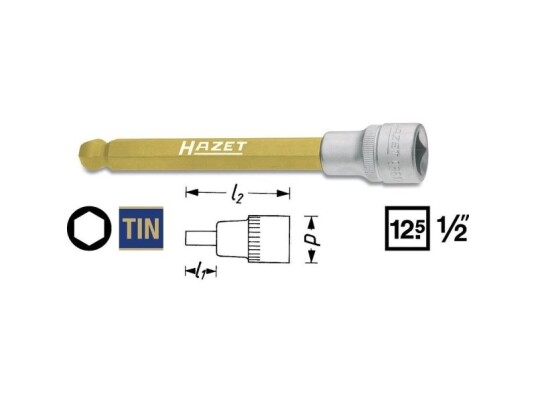 Hazet 986Kk-12 1/2" Pipenøkkelinnsats 25,4 mm Stål 140 mm