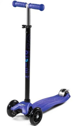 Micro Maxi T-bar sparkesykkel for barn 5-12 år tre hjul blå