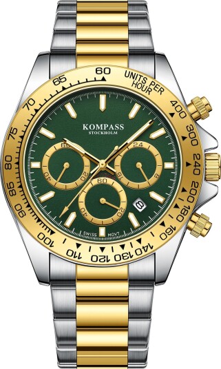Kompass ChronoRace Silver Gold Green