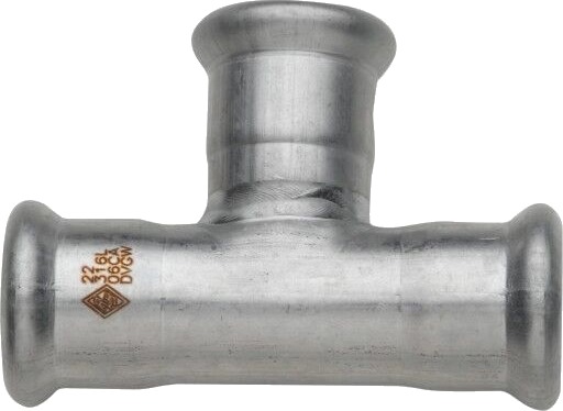 76 mm TURBO Inox-T-stykke