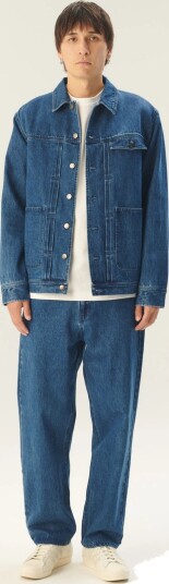 Rue de Tokyo Cade Washed Indigo Denim Blue XS Rue de Tokyo Cade Washed Indigo Denim Blue XS