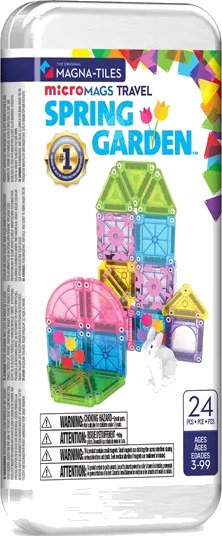 Magna Tiles Magnetiske Byggeklosser Micromags Spring Garden Travel 24 Deler